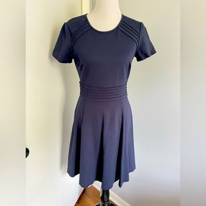 Navy Blue Harper Rose Dress - Professional, Flared Skirt, Size 8